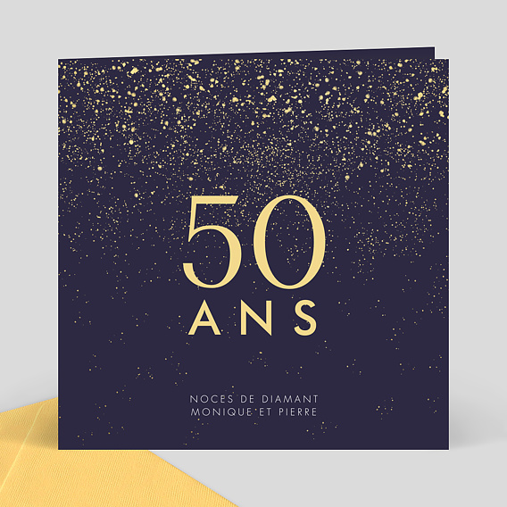 Invitation anniversaire mariage Pluie de Fête