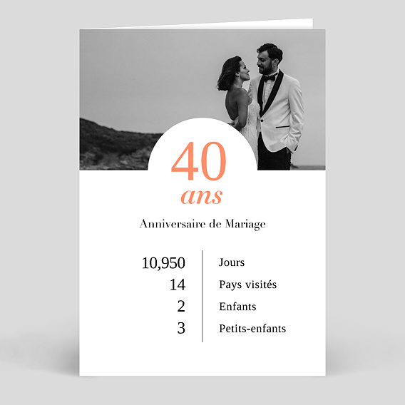 Invitation anniversaire mariage Rétrospective