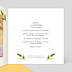 Invitation anniversaire mariage Couronne de Mimosa Intérieur Droit