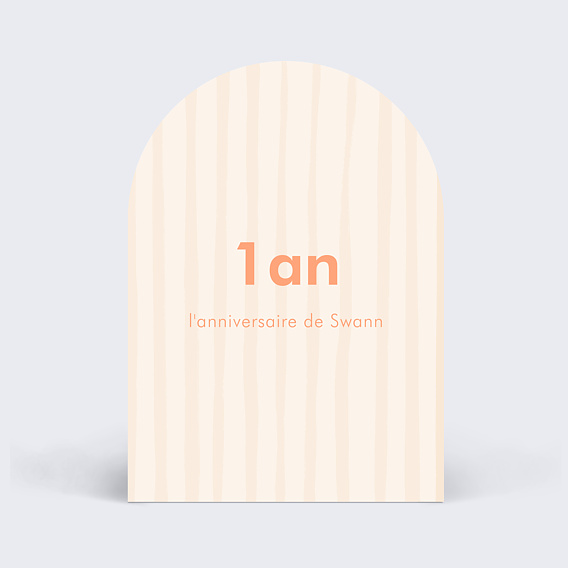 Invitation anniversaire enfant Arche Rayures