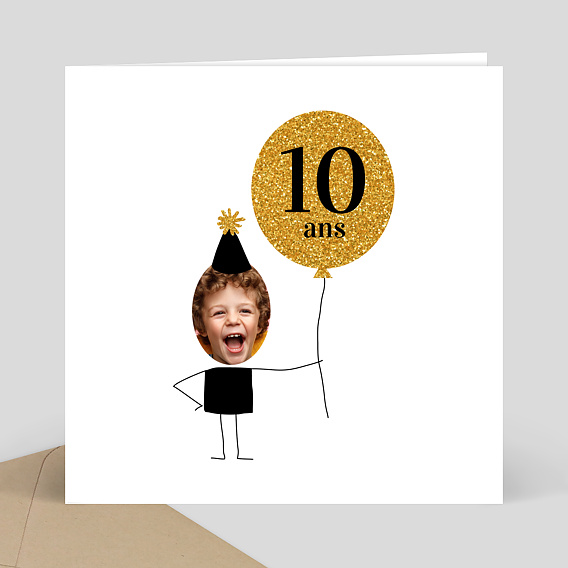 Invitation Anniversaire Ballon Popcarte