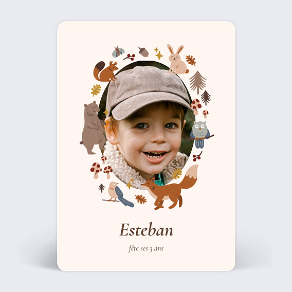 Invitation anniversaire enfant Bois Magique