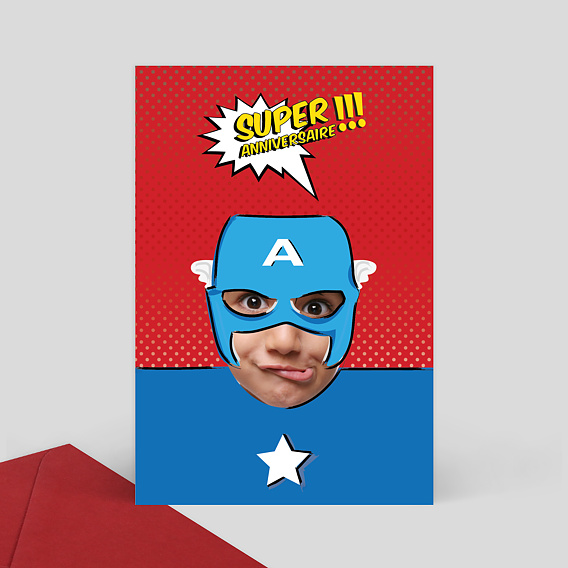 Invitation Anniversaire Enfant Super Heros Popcarte