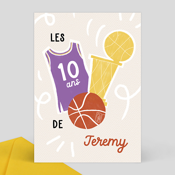 Invitation Anniversaire Enfant Champion Basketball