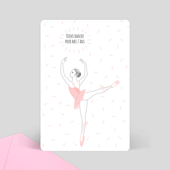 Carte D Invitation Anniversaire Danseuse Popcarte