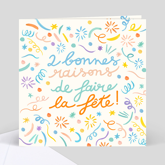 Invitation Anniversaire Enfant Duo