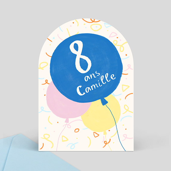 Invitation Anniversaire Enfant Gros ballons