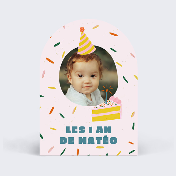 Invitation anniversaire enfant Ma première bougie