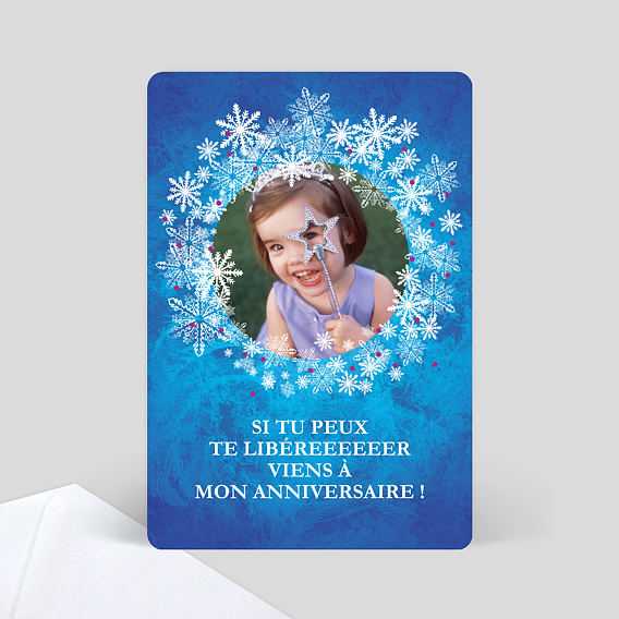 Invitation Anniversaire Neige Popcarte