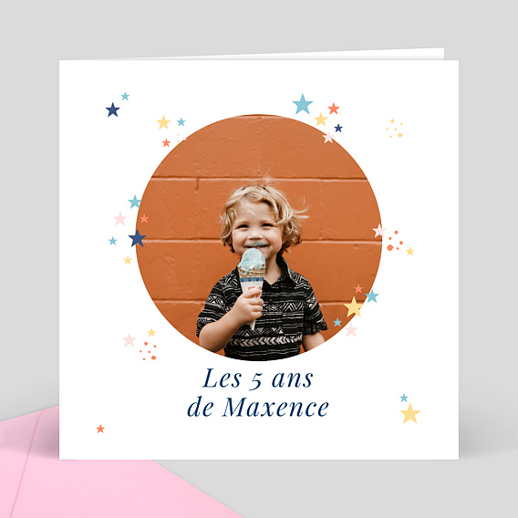 Carte D Invitation Anniversaire Petites Etoiles Popcarte