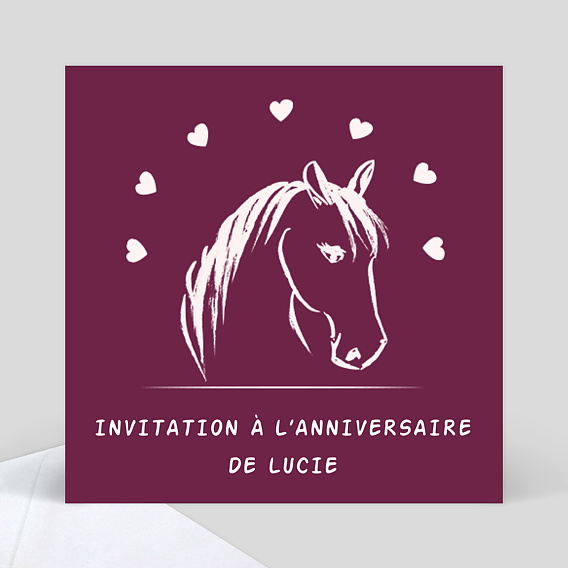 Invitation Anniversaire Poney Popcarte