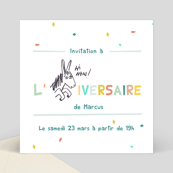 Invitation Anniversaire Enfant 11 Ans Popcarte