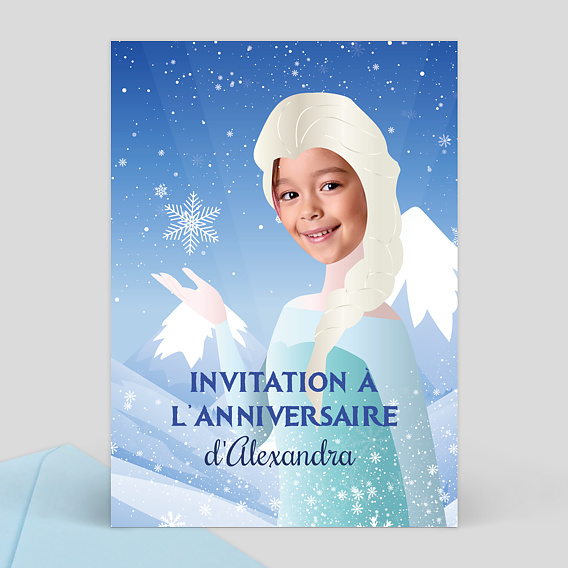 Invitation Anniversaire Reine Des Neiges Popcarte
