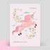 Invitation Anniversaire Enfant Licorne Rose