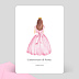 Invitation Anniversaire Enfant Robe princesse rose