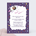 Invitation anniversaire enfant Fusée rose Verso