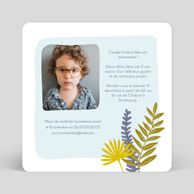 Invitation Anniversaire Enfant Paresseux Original Popcarte