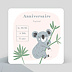Invitation Anniversaire Enfant Koala Original