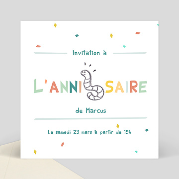 Invitation Anniversaire Enfant Popcarte