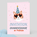 Invitation Anniversaire Enfant Chat Festif