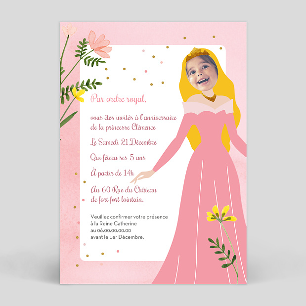 Invitation Anniversaire Enfant Chateau Feerique Popcarte