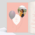 Invitation Anniversaire Enfant Ballon glitter fille Intérieur Gauche