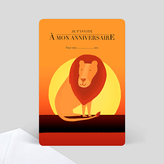 Invitation Anniversaire Simba Popcarte