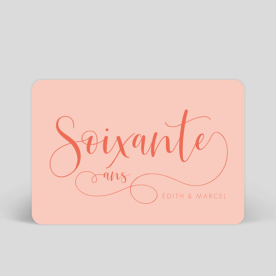 Invitation anniversaire mariage Milestone Soixante