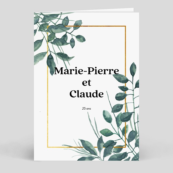 Invitation anniversaire mariage Luxe