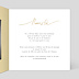 Invitation anniversaire mariage Lettres Noces d'Or Intérieur Droit