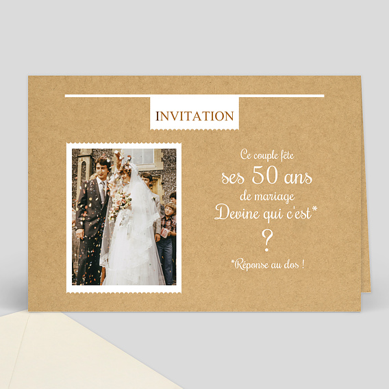 Invitation anniversaire de mariage Carte invitation fun 