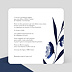 Carte Invitation EVJF Fleurs Bleues Aquarelle  Verso