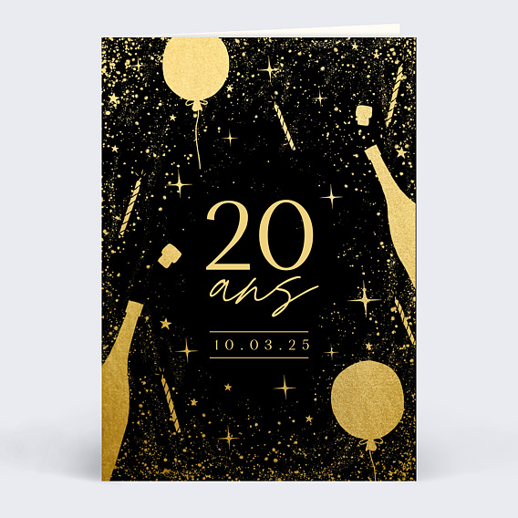 Invitation professionnelle Champagne festif