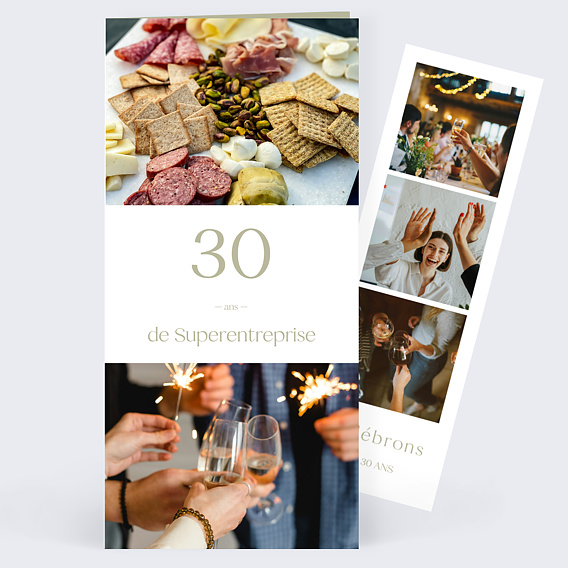 Invitation professionnelle Etiquette carré