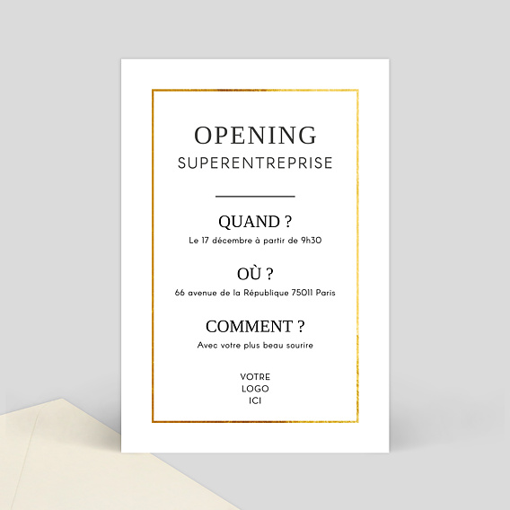 Invitation professionnelle Grand opening