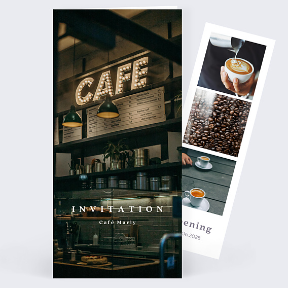 Invitation professionnelle Inauguration café