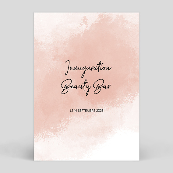 Invitation professionnelle Inauguration Beauty Bar