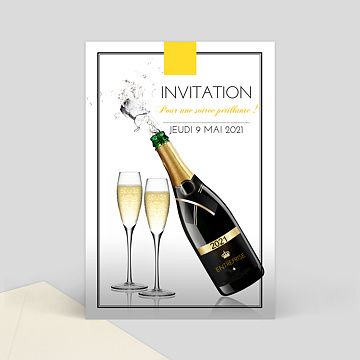 Invitation Professionnelle Champagne Popcarte