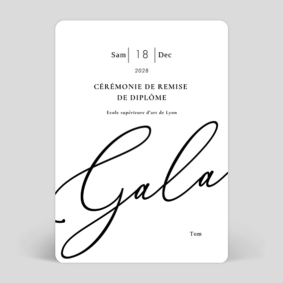 Carte d'invitation Glamour