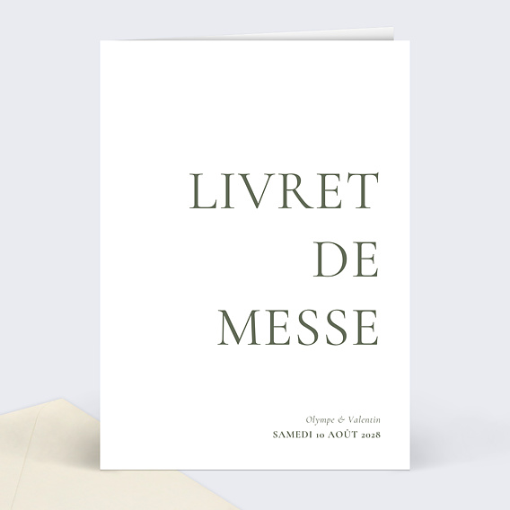 Livret messe mariage  Deux prénoms