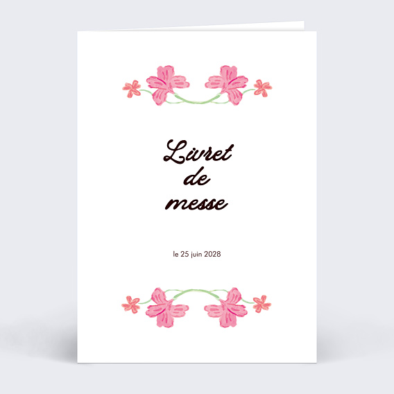 Livret messe mariage Jardin botanique