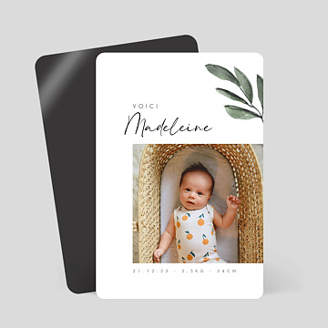 Faire-part naissance Notre petit coeur Magnet 