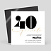 Magnet Invitation Anniversaire 40 ans Moderne