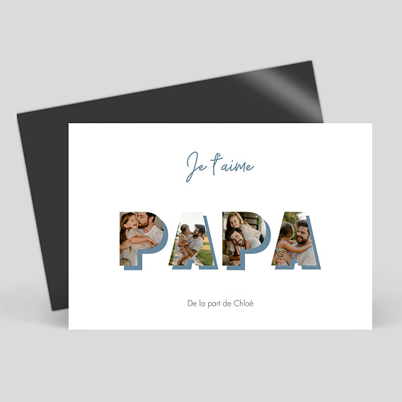 Magnet photo Lettres Papa