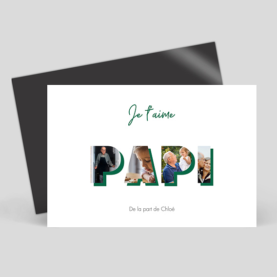 Magnet photo Lettres Papi