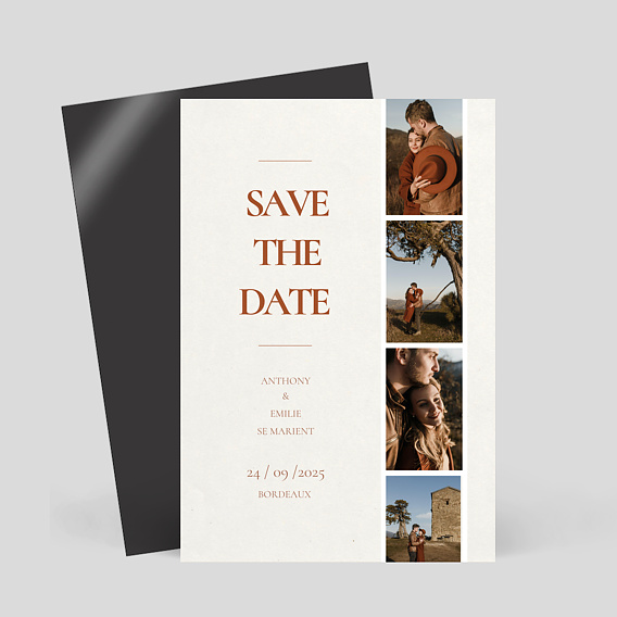 Magnet Save the Date Photomaton Vintage
