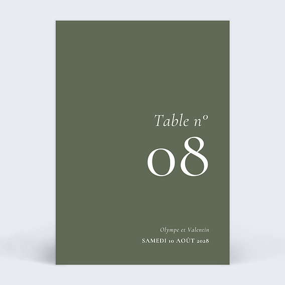 Marque-table mariage Deux prénoms