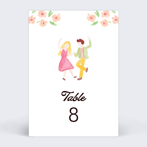 Marque-table mariage Jardin botanique