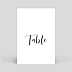 Marque-table mariage Calligraphie Verso
