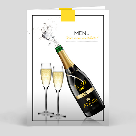 Maison Cartes De Voeux Papeterie 0 Joyeux Anniversaire Carte De Vœux Presente Champagne Design Celebrer
